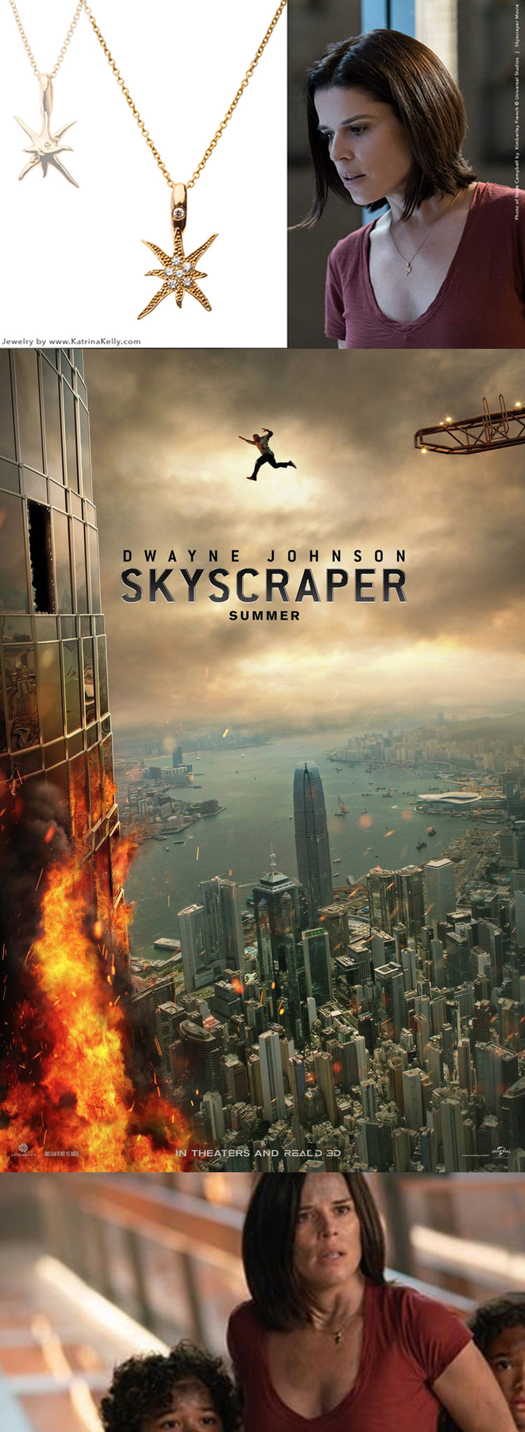 The new summer blockbuster Skyscraper starring Dwayne “The Rock” Johnson and Neve Campbell has arrived in theaters!