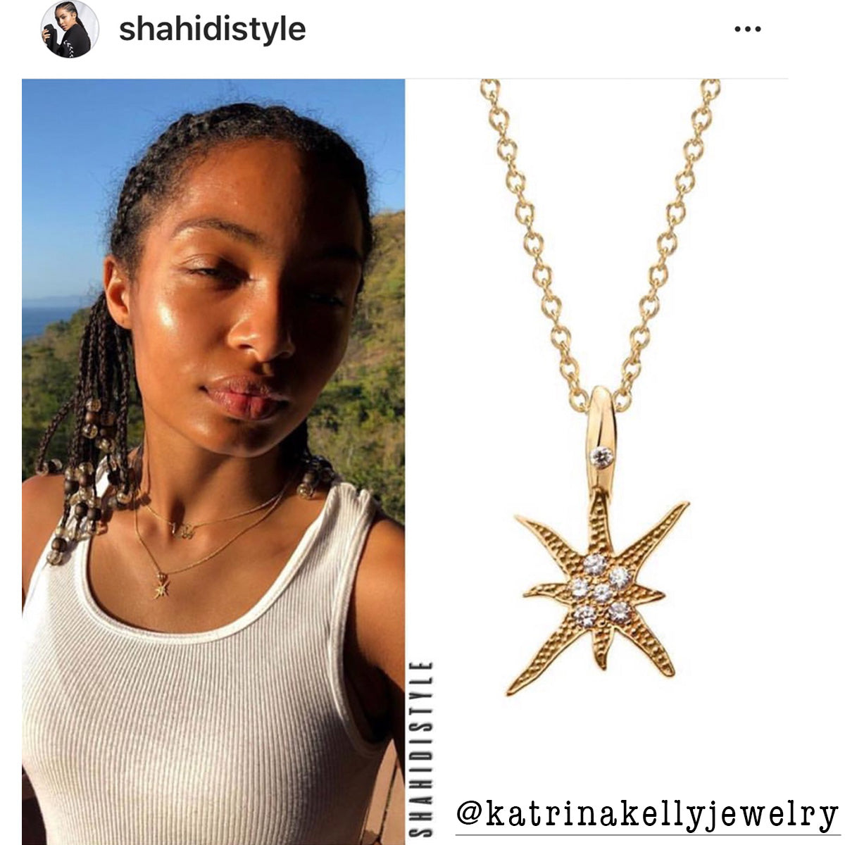 Yara Shahidi is Wearing Jewelry Designer Katrina Kelly’s Sea Star Gold Necklace