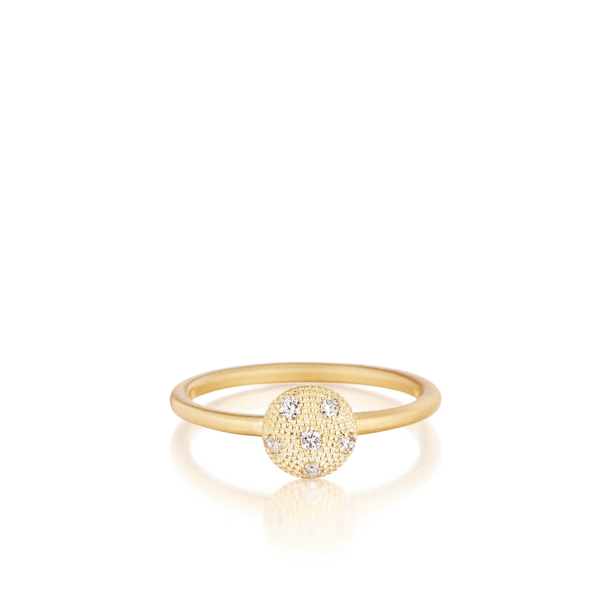 Gold Circle Dome Stack Ring