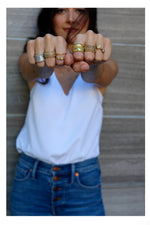 Triple Gold Nugget Stack Ring