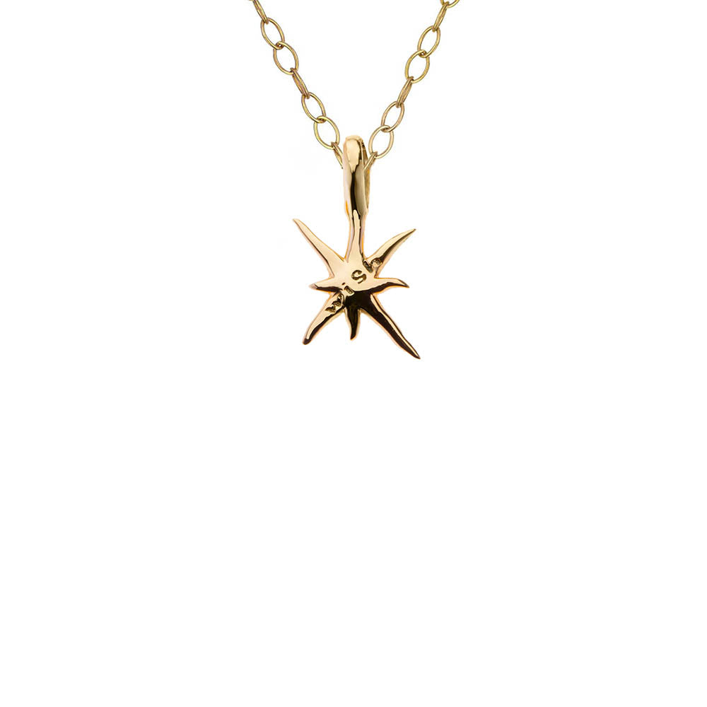 Gold and Diamond Sea Star Wish Wand Charm